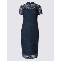 ms collection floral lace layered shift dress