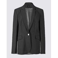 ms collection piped single button blazer