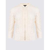 M&S Collection Cotton Rich All Over Lace Jacket
