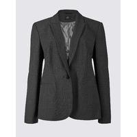 M&S Collection Seam Stitch Single Button Blazer