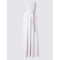M&S Collection Strapless Pleated Maxi Dress with Belt