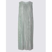 M&S Collection Metallic Textured Shift Midi Dress