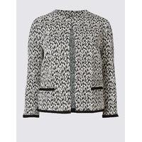 M&S Collection Cotton Blend Animal Jacquard Print Jacket