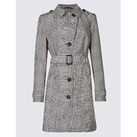 M&S Collection Printed Trench Coat with Stormwear