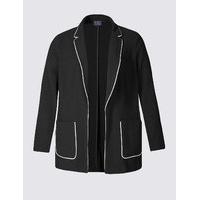 M&S Collection PLUS Contrast Piping Jacket