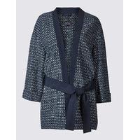 M&S Collection Cotton Rich Textured Wave Judo Jacket