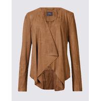 M&S Collection Suedette Waterfall Jacket