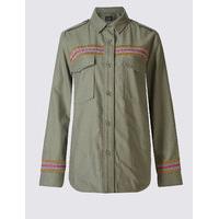 M&S Collection Pure Cotton Embroidered Jacket
