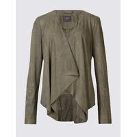 M&S Collection Suedette Waterfall Jacket