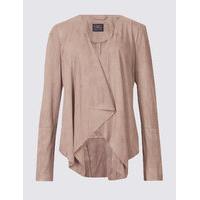 M&S Collection Suedette Waterfall Jacket