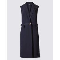 M&S Collection Textured Crepe Waistcoat
