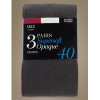 ms collection 3 pair pack 40 denier supersoft opaque tights