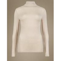 M&S Collection Heatgen Thermal Polo Neck Top