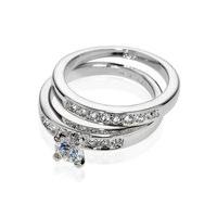 ms collection platinum plated diamant rings