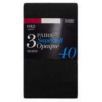 ms collection 3 pair pack 40 denier supersoft opaque tights