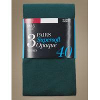 M&S Collection 3 Pair Pack 40 Denier Supersoft Opaque Tights