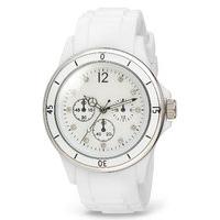 ms collection round face diamant analogue sports watch