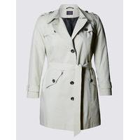 ms collection plus belted trench coat with stormwear