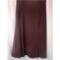 ms size 16 dark brown calf length skirt