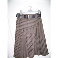 M&S Marks & Spencer - Size: 12 - Brown - Calf length skirt
