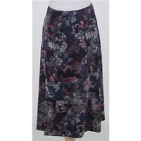 M&S size 18 grey and red floral knee length skirt