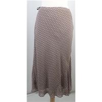 ms marks spencer size 16 brown mix calf length skirt