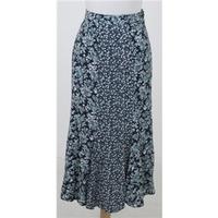 M&S size 18 blue floral print long skirt