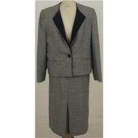 M&S: Size 14 Blue and cream check skirt suit