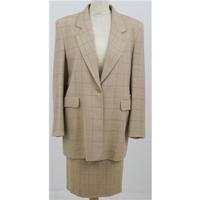 ms size 16 caramel check skirt suit
