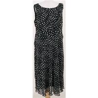 M&S: Size 12 Black and white spot sleeveless dress
