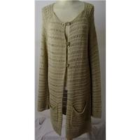 ms womans size 12 beige long cardigan