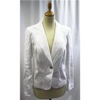 M&S Per Una - Size 10 - White - Linen - Jacket