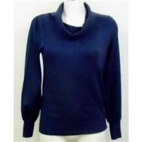 M&S dark blue polo neck sweater Size M