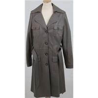 ms autograph size 14 mink brown retro leather coat