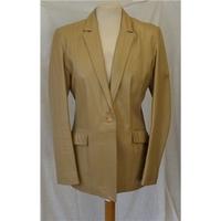 ms beige leather jacket ms size 12 beige jacket