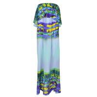 msgm tie dye silk gown