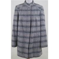 M&S, size 14 grey check short coat