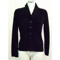 M&S black chenille cardigan Size 8