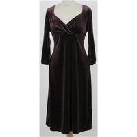 M&S, size:12 aubergine velvet dress