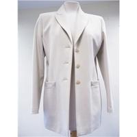 ms marks spencer beige smart jacket coat uk 12 petite fit