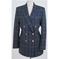 M&S, size 12 green mix checked jacket