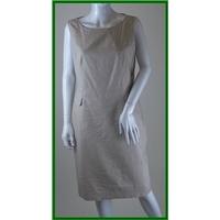 ms marks spencer size 14 pale beige sleeveless linen dress