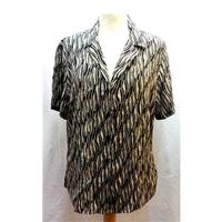 ms black and white striped shirt ms marks spencer size 16 multi colour ...