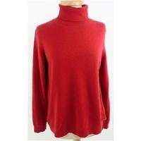 M&S Size 16 Red Cashmere Cotton Jumper