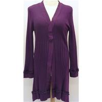 M&S Per Una - Size 16 - Purple - Long Line Cardigan