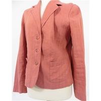 M&S Per Una Size 12 Terracotta Linen Jacket