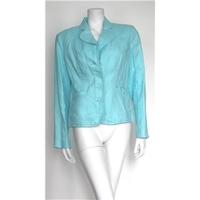 M&S Size 14 Turquoise Linen Jacket M&S Marks & Spencer - Size: 18 - Blue - Jacket