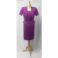 M&S Size 8/10 Mauve Fully Lined Dress & Matching Bolero M&S Marks & Spencer - Size: 10 - Purple - Knee length dress