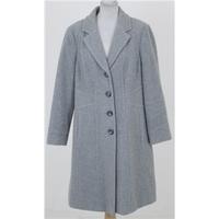 M&S, size 16 light grey wool blend coat