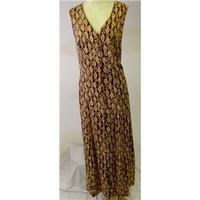 ms marks spencer size 16 marooncream maxi dress